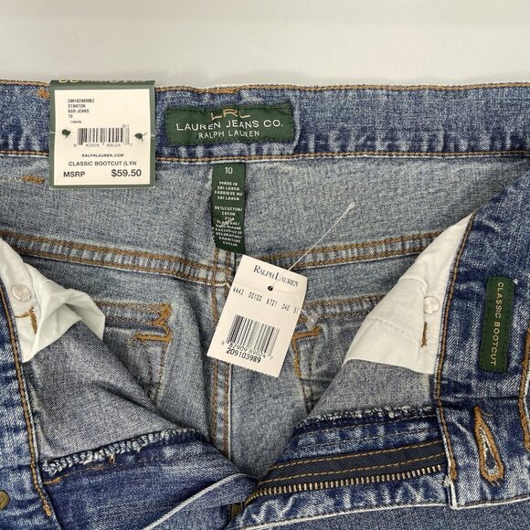 Lauren Ralph Lauren Jeans Co Classic Bootcut Pocket Flap Western Blue Womens 10 - Picture 6 of 14